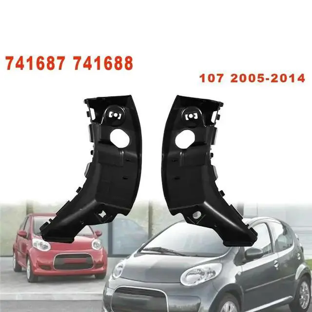 Alt view image 2 of 6 - Car Front Bumper Mount Bracket Support Retainer 741687 741688 For Peugeot 107 Citroen C1 2005-2014
