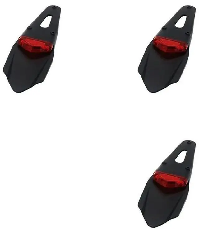 Main image of 3X Motorcycle LED Tail Light&Rear Fender Stop Enduro Taillight Rear Fender Stop For CR EXC WRF 250 400 426 450 Black