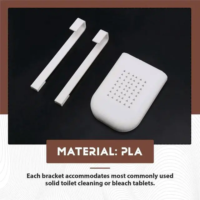 Alt view image 2 of 3 - Toilet Tank Cleaning Tablet Holder, 2 Pack Hanging Bleach Tablet Brackets, Prevent Residue & Protect Tank