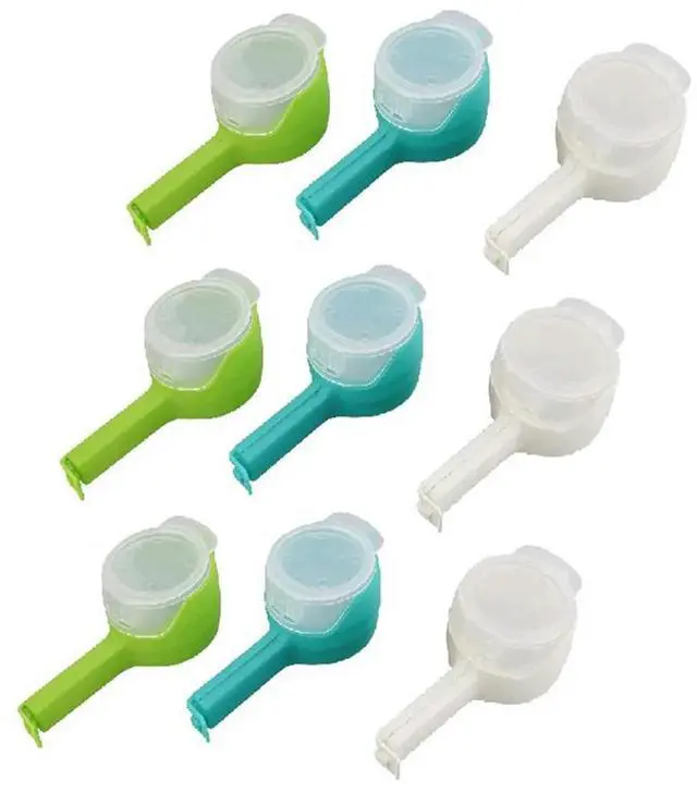 Alt view image 5 of 6 - 9pcs Colorful Food Sealing Clips for Snacks, Tea, and More - Airtight Plastic Bag Sealers