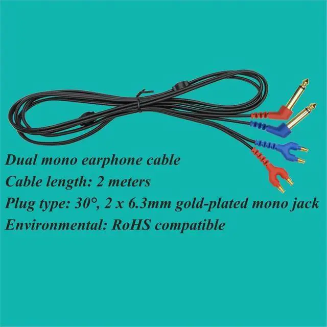 Alt view image 2 of 3 - Cable for TDH39 DD45 Audiometry Air Conduction Headsets Headphone Audiomter Headsets Cable Earphone Accessories