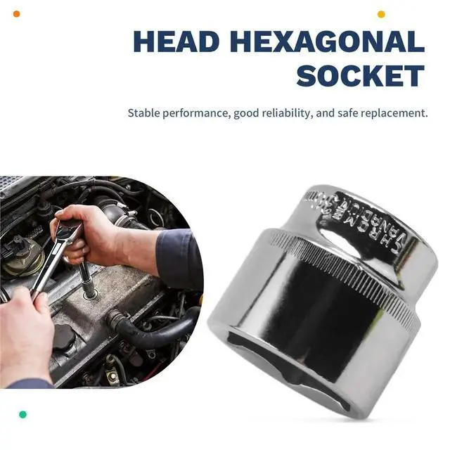 Alt view image 2 of 3 - 36mm Hex Socket Wrench Head 1/2 Inch Drive Anti-Rust 6 Point Socket Bit for Ratchet Wrench Auto Repair Hand Tools