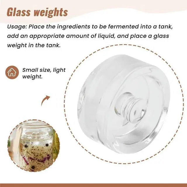 Alt view image 2 of 3 - 2PCS Fermentation Weights with Grip Handle for Wide Mouth Jar and Canning Fermenting Pickling Canning Fermenting
