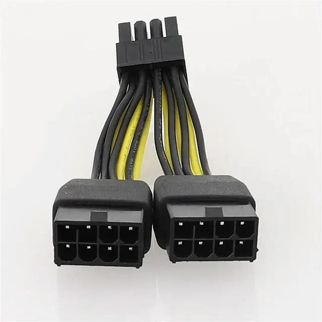 Alt view image 2 of 3 - YM-4X Dual 8Pin To 8Pin Power Cable Graphics Card Power Cord Cable For TESLA K80/M40/P100/V1 GPU 10Cm, B