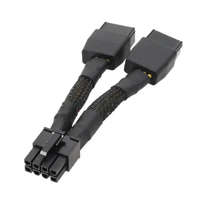 Alt view image 3 of 3 - YM-4X Dual 8Pin To 8Pin Power Cable Graphics Card Power Cord Cable For TESLA K80/M40/P100/V1 GPU 10Cm, B