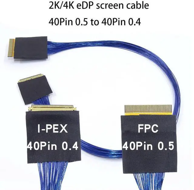 Main image of 2K 4K eDP screen cable I-PEX 0.4mm to 0.5mm 40Pin FCP coaxial cable