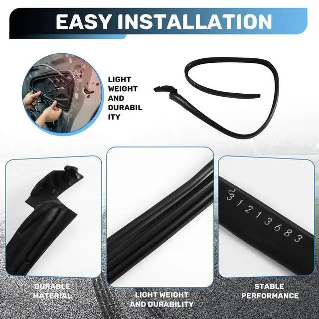 Alt view image 3 of 6 - For Volvo XC60 2013-2017 Car Bottom Big Edge Sealing Strip Replacement Part 31213683 R