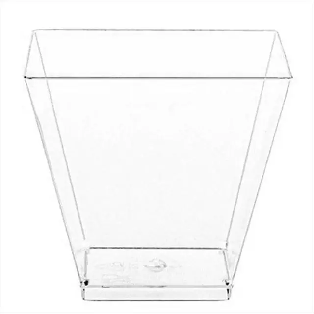 Alt view image 4 of 6 - 60ml Transparent Dessert Cup Disposable Mini Trapezoidal Cup Restaurant Party Dessert Fruit Ice Cream Container 50PCS