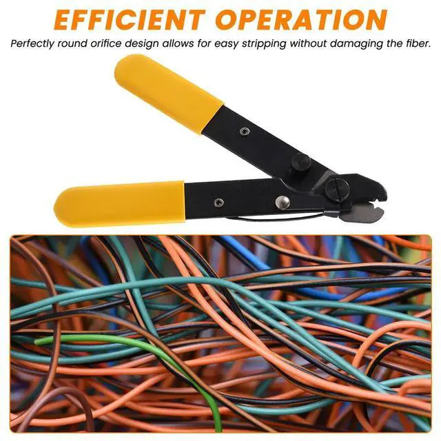 Alt view image 4 of 6 - Single Hole Fiber Optic Stripper,125um-250um Adjustable Fiber Stripper for Working Technicians,Electricians,Installers