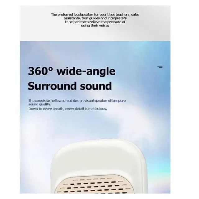 Alt view image 6 of 6 - Amplifier with Headset Microphone for Teachers' Classroom Instruction High-Volume Amplifier White
