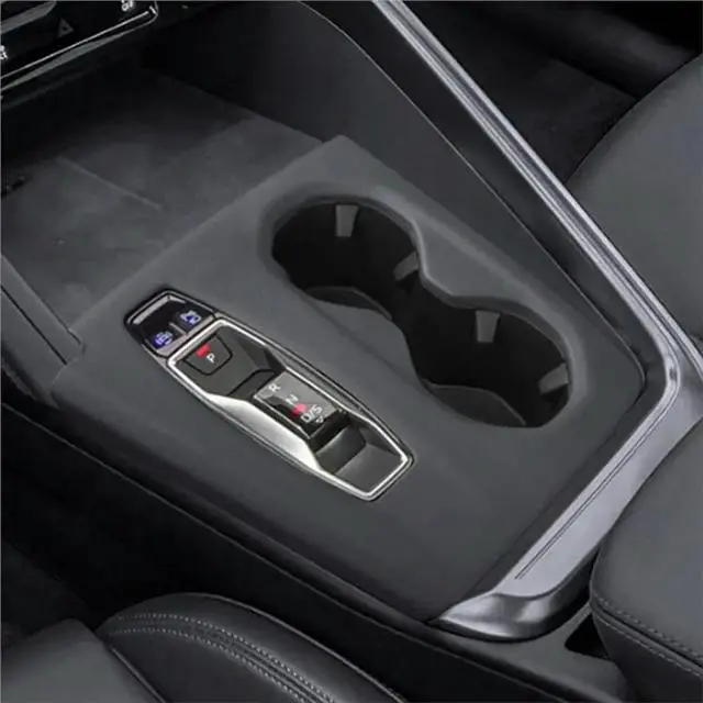 Alt view image 2 of 6 - Shift Panel Frame Central Control Cup Holder Trim Frame PU Leather Protector Panel Lid For Audi Q5 2026