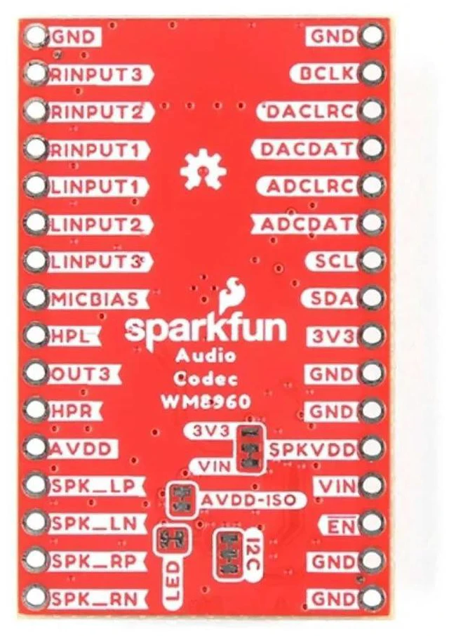 Alt view image 2 of 6 - BOB-21250 Audio Codec Breakout - WM8960 (Qwiic) for SparkFun