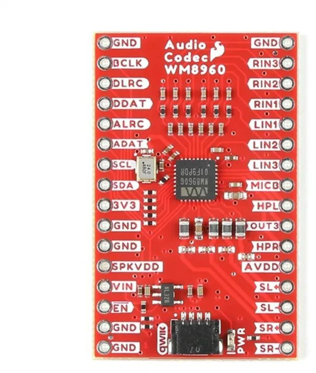 Alt view image 3 of 6 - BOB-21250 Audio Codec Breakout - WM8960 (Qwiic) for SparkFun