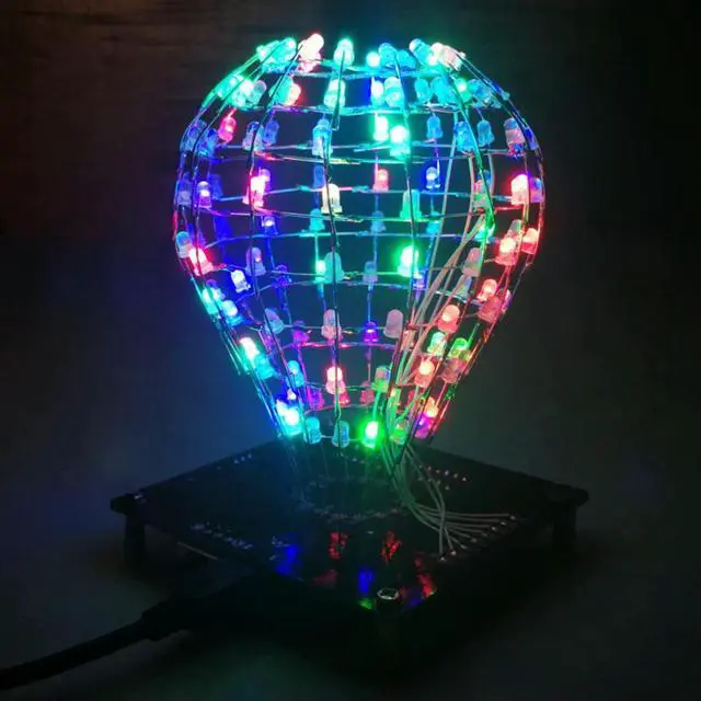 Alt view image 2 of 6 - DIY electronic KIT led Light cube ball Multicolor 16kind flashing mode remote controled circuit learning soldering subject