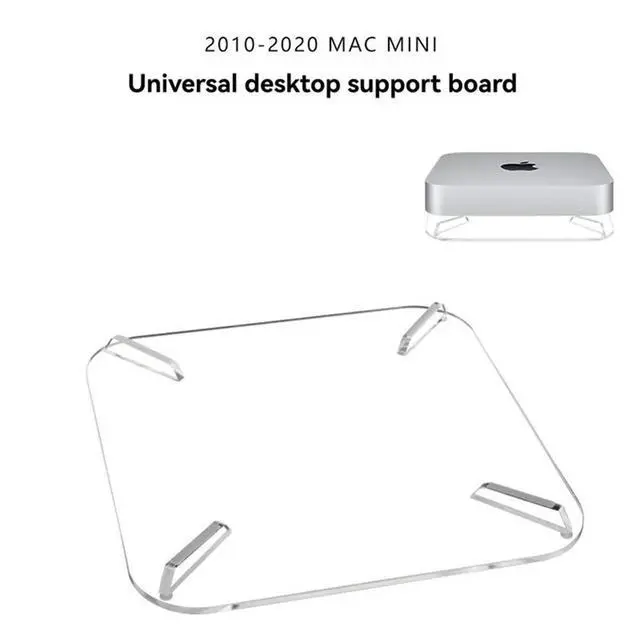 Alt view image 2 of 6 - Acrylic Bracket Transparent Desktop Stand Anti-Slip Holder for Mac Mini 2010-2020 M1/M2/Mac Mini M2 Pro
