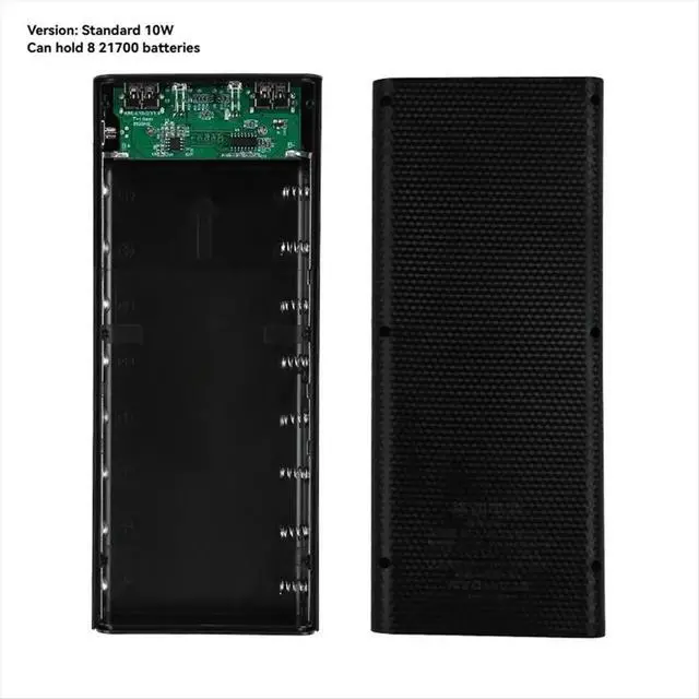 Alt view image 2 of 6 - Power Bank DIY Shell Case Charger Box with Lighting Function 8x21700 Shell Organize 22.5W+15W