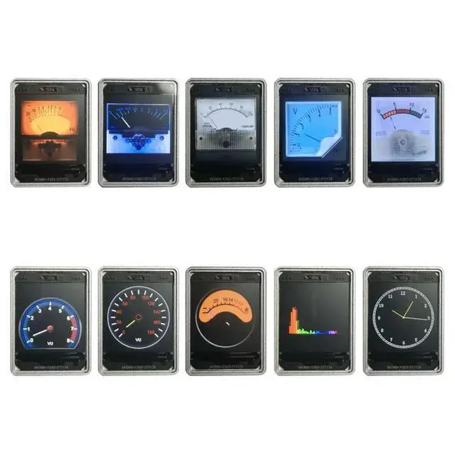 Alt view image 3 of 6 - Voice activated Music Spectrum Rhythm Level Indicator VU Meter HD LCD Color Analog Multi-mode GPS For Board Module