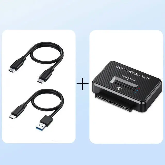 Main image of M2 SATA NVMe SSD To USB 3.1 10Gbps Direct Plug for 2.5 Inch SATA SSD HDD Disk Drive Adapter M2 SSD Enclosure Docking Base