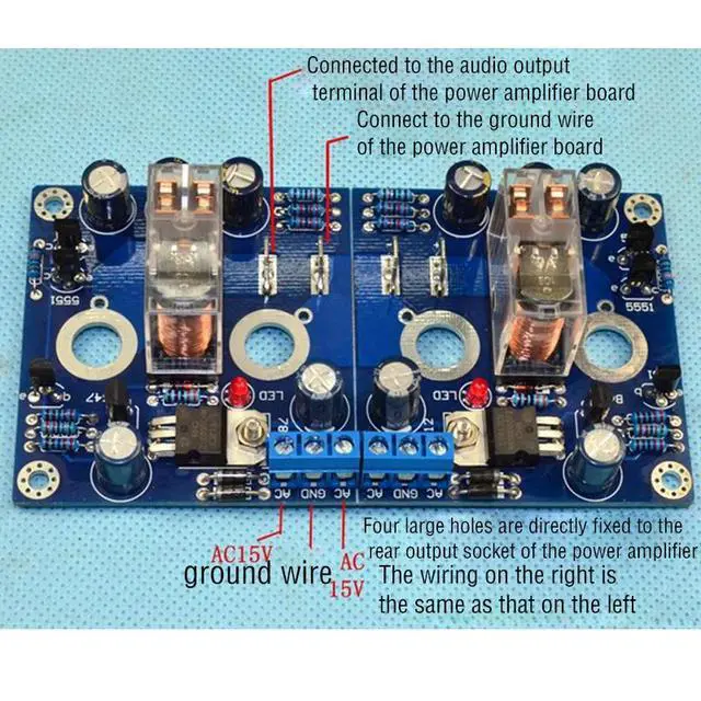 Alt view image 2 of 6 - HiFi amplifier speaker protection board speaker protection board finished board (supporting BTL with Omron relay)