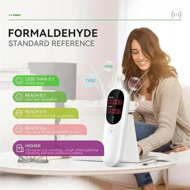 Alt view image 2 of 3 - Air Monitor - Indoor Formaldehyde Detector, TVOC Tester for Home & Office