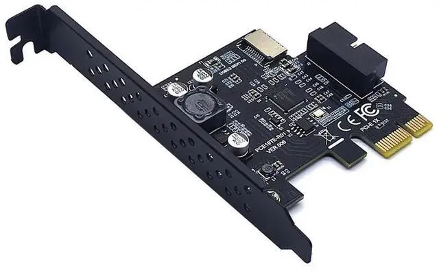 Main image of PCI Express 2.0 X1 USB 3.2 Gen1 19Pin + TYPE-E Expansion Card PCIe Front Type-C Adapter Riser Type-E USB3.2 A-KEY 5Gbps Card