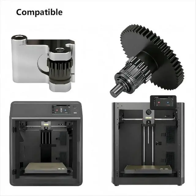 Alt view image 2 of 6 - For AD5M/Pro Gear High Strength Hardened Steel Coating Extruder Integrated Handle 3D Printing Accessories