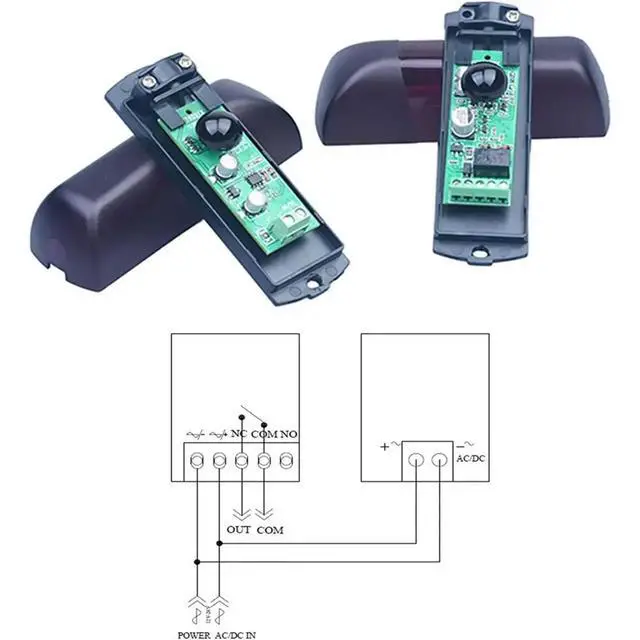 Alt view image 2 of 3 - 1 Pair Automated Gate Safe Infrared Detector Sensor/ Swing /Sliding/Garage Gate / Door Safety Infrared Photocells