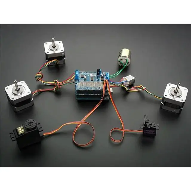 Alt view image 3 of 6 - For Adafruit 1438 Motor Shield For Kit- For Controls 4 DC Motors, 2 Steppers, 16 Servos- Robotics DIY