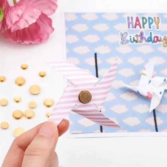 Main image of 50Pcs Mini l Rotating Bearings for DIY Handmade Crafts Paper Cards Scrapbooking Cards 360°Rotation Smooth Spin