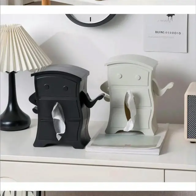 Main image of Living Room Desktop Toilet Tissue Box Custom with Elastic Support Wall-Mounted Tissue Box Black