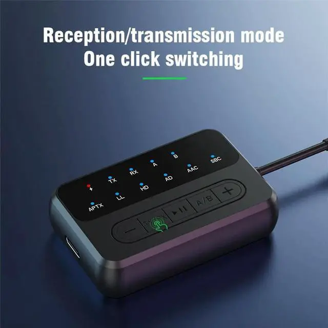 Alt view image 2 of 3 - Bluetooth 5.4 Audio Transmitter Receiver Bluetooth Receiver and Transmitter 2-in-1 for TV PC Headphone Car Computer