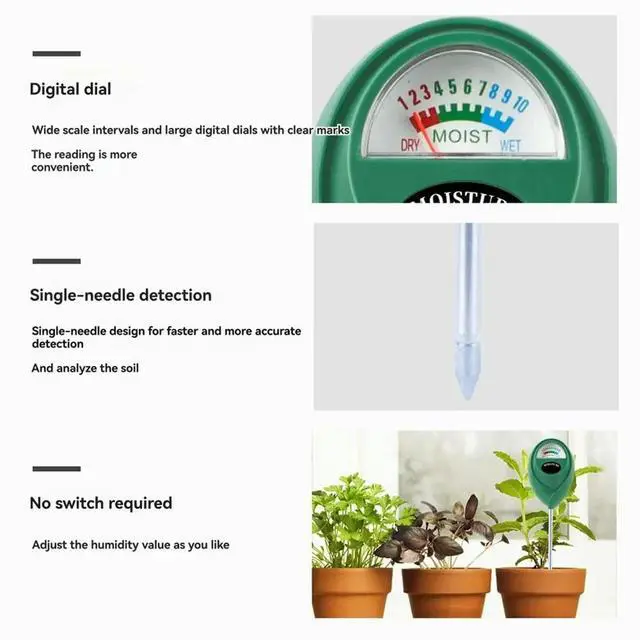 Main image of 2-Pack Soil Moisture Meter 40cm Long-Type Potted Plant Gardening Tester Soil Moisture Detector