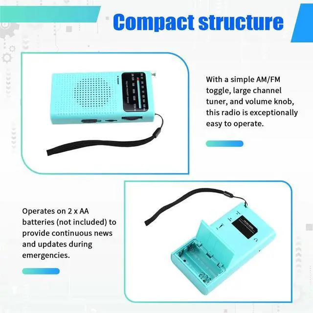 Alt view image 2 of 3 - AM/FM Radio with Long Range Reception and Loud Speaker, Ideal for Seniors