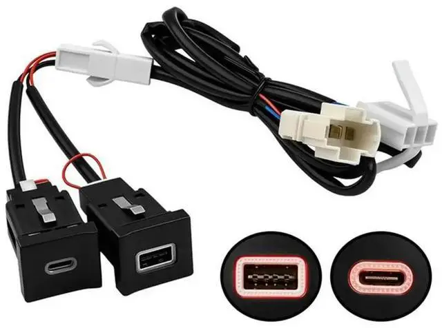 Main image of For VW Sagitar Jetta Mk6 15-18 Fast Charging USB QC3.0 Port+ PD TYPE-C Socket Car Phone Outlet Power Adapter