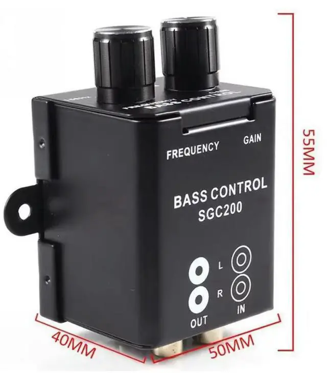 Alt view image 3 of 6 - Automotive Subwoofer Tuner Car Speaker to Line Audio Impedance Converter Car Stereo Radio Speaker Frequency Filter Bass Effect