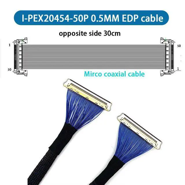 Alt view image 3 of 6 - I-PEX20454-50P 0.5MM EDP cable Mirco coaxial cable 30cm opposite side