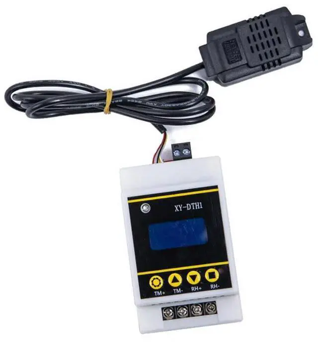 Main image of Temperature Humidity Controller 100% RH SHT30 Sensor Module 10A Relay Output for DIN Rail Digital Display DTH1