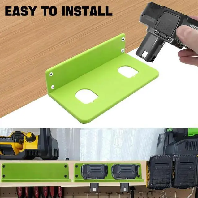 Main image of 3pcs Wall Mount and Tool Holder for Ryobi 12-18V Lithium Power Tool Drill Hangers Shelf Tool