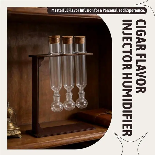 Alt view image 2 of 3 - Cigar Flavor Injector Humidifier, Cigar Infuser Glass Tube Humidor , Handmade DIY Cigars Aromatherapy, Cigars Lovers