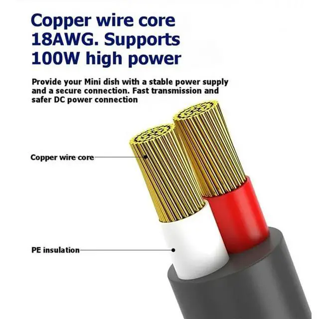 Alt view image 3 of 6 - For Starlink Mini DC Power Cable Direct To Cigaretter 10M