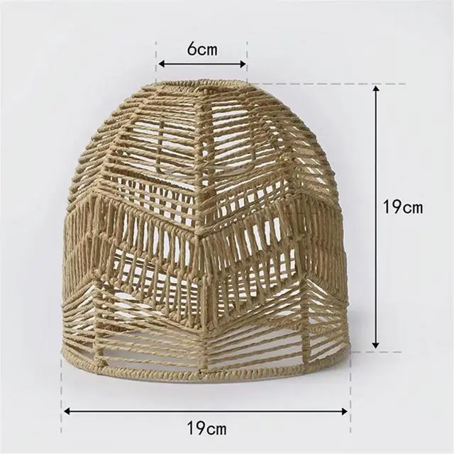 Alt view image 2 of 6 - Paper Rope Lampshade Hand Woven Lighting Accessories Homestays Pendant Lights Covers