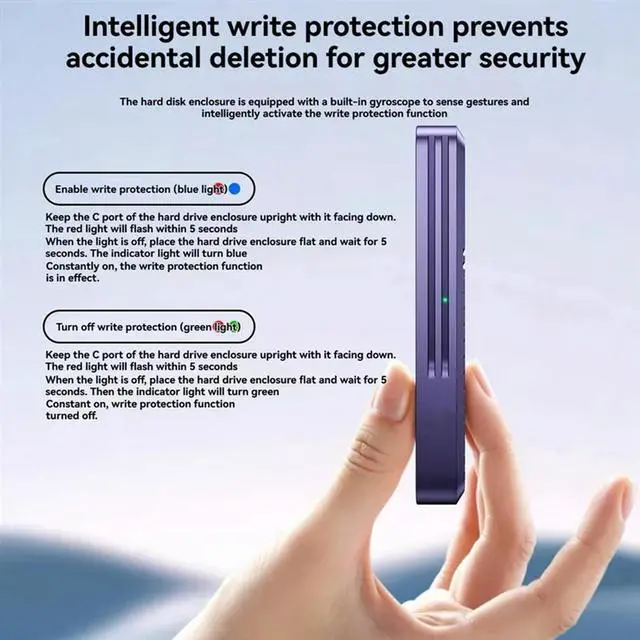 Main image of YM-M. 2 NVME Protocol 8848-10G Hard Drive Enclosure Solid State Hard Drive Box SSD External Enclosure Built-In Type-C Short Cabl