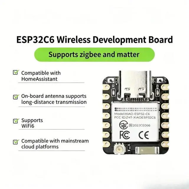 Alt view image 3 of 6 - Seeed Studio XIAO ESP32-C6 Bluetooth Development Board Dual RISC-V Cores Ultra Small Size for Home IoT Projects