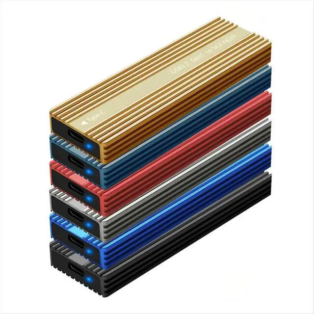 Alt view image 2 of 3 - M.2 SSD Enclosure USB 3.2 Type-C l Case with Heat Dissipation Supports SATA/NVMe Dual Protocol Hard Disk Box C