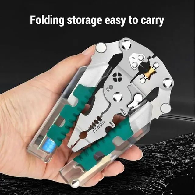 Alt view image 3 of 3 - Electrical Pliers, 2026 Upgrade Folding Stylus Screwdriver Wire Stripper,for Cutting and Pulling Wires Cable
