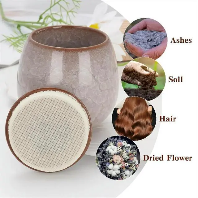 Alt view image 2 of 3 - Ceramic Teapot, Scented Tea, Dendrobium Teapot, Pet Urn, Jar,Powder, Ointment, Mini Teapot Light Gray