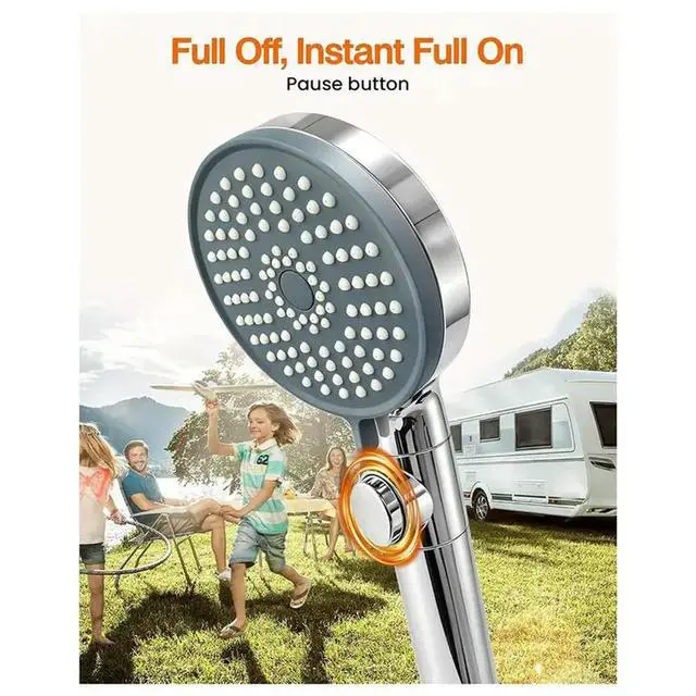 Alt view image 2 of 6 - RV For Camper Trailer Motorhome Boat Handheld Shower Head,5 Spray Modes, High Pressure Power Jet