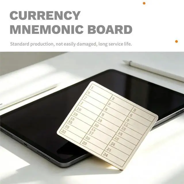 Main image of 6pcs Plates Stainless Steel Wallet Crypto Cryptocurrency Crypto Wallet for Bitcoin Hardware Cold Backup