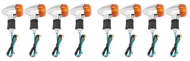 Main image of 8Pcs Motorcycle Turn Signals Amber Lights LED Indicator For Yamaha Suzuki