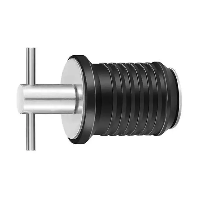 Alt view image 2 of 6 - 5X Marine Boat Drain Plug T-Handle Screw Adjustable Rubber Deck Drain Plug,Silver 19MM